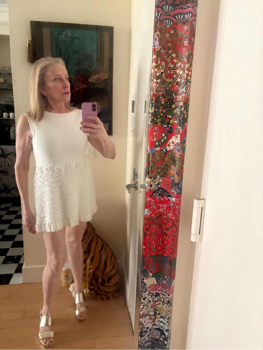 AZZEDINE ALAIA WHITE MINI DRESS/TUNIC 38 - Picture 8 of 9